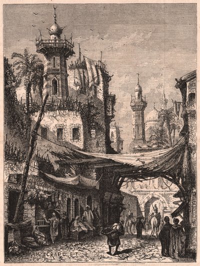 View of a street in the old part of Cairo, Egypt by Unknown